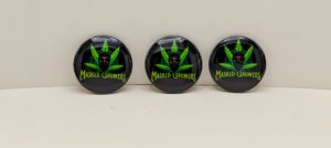 Masked Growers button, Elevated STL, ElevatedSTL, Saint Louis Growers Buttons